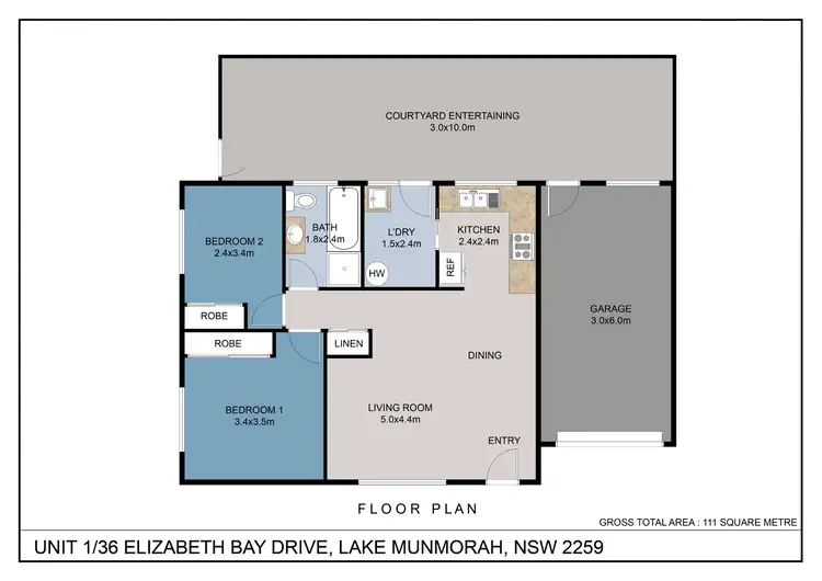 Floorplan of Homely house listing, UNIT 1/36 ELIZABETH BAY DRIVE, Lake Munmorah NSW 2259