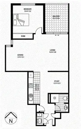 Floorplan of Homely apartment listing, UNIT 601/48 ATCHISON STREET, St Leonards NSW 2065