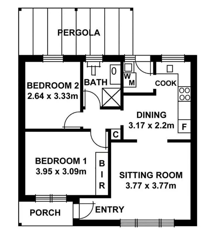 Floorplan of Homely unit listing, UNIT 4/45 WATTLE STREET, Fullarton SA 5063