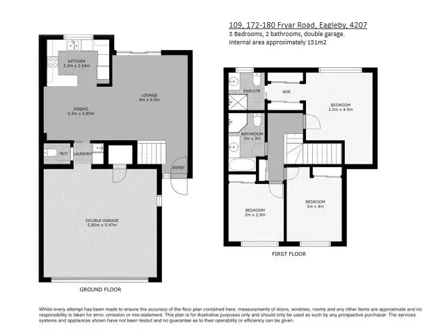 Floorplan of Homely townhouse listing, UNIT 109/172-180 FRYAR ROAD, Eagleby QLD 4207