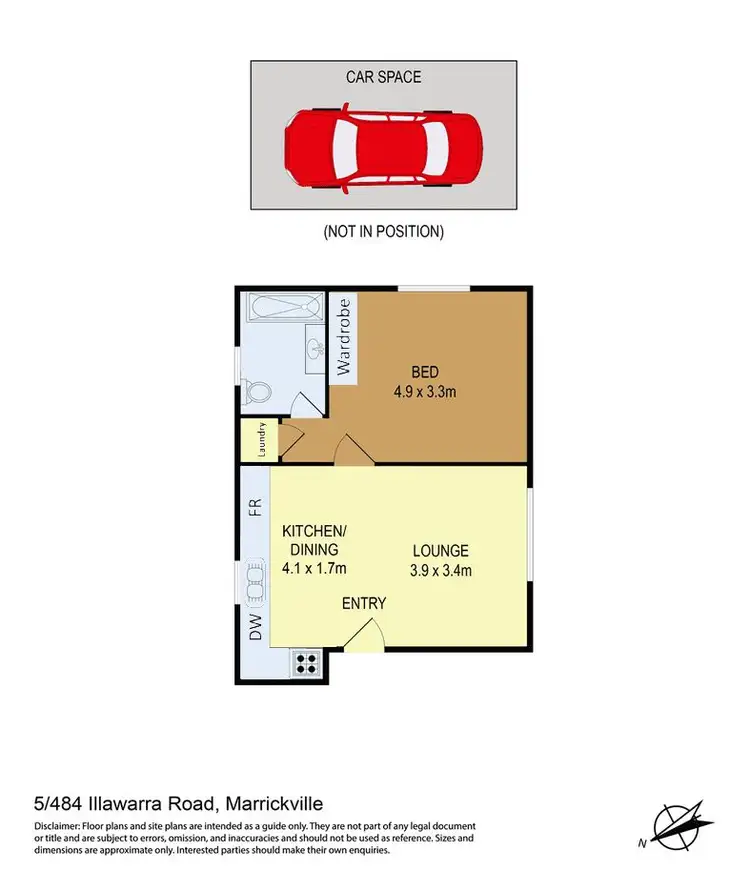 Floorplan of Homely unit listing, UNIT 5/484 ILLAWARRA ROAD, Marrickville NSW 2204