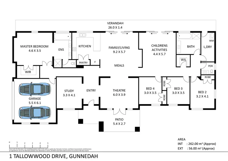 Floorplan of Homely house listing, 1 TALLOWWOOD DRIVE, Gunnedah NSW 2380