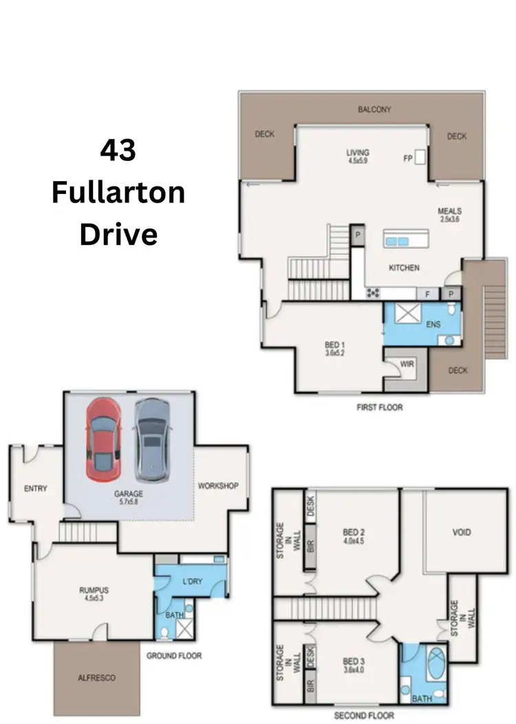 Floorplan of Homely house listing, 43 FULLARTON DRIVE, Paynesville VIC 3880