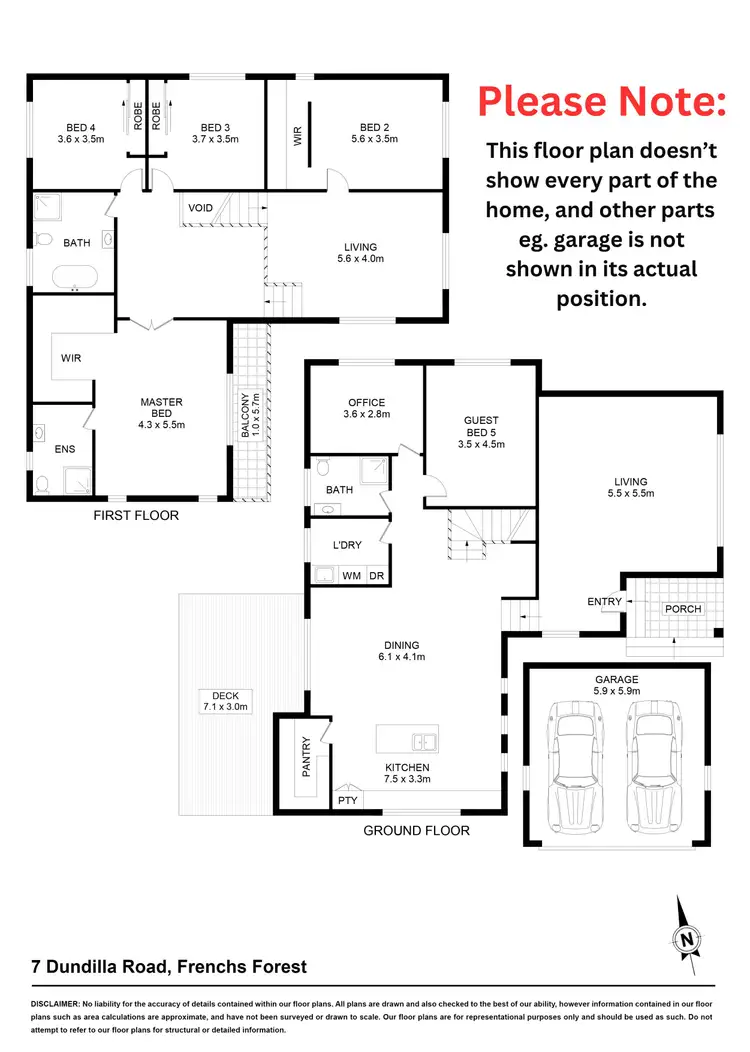 Floorplan of Homely house listing, 7 DUNDILLA ROAD, Frenchs Forest NSW 2086