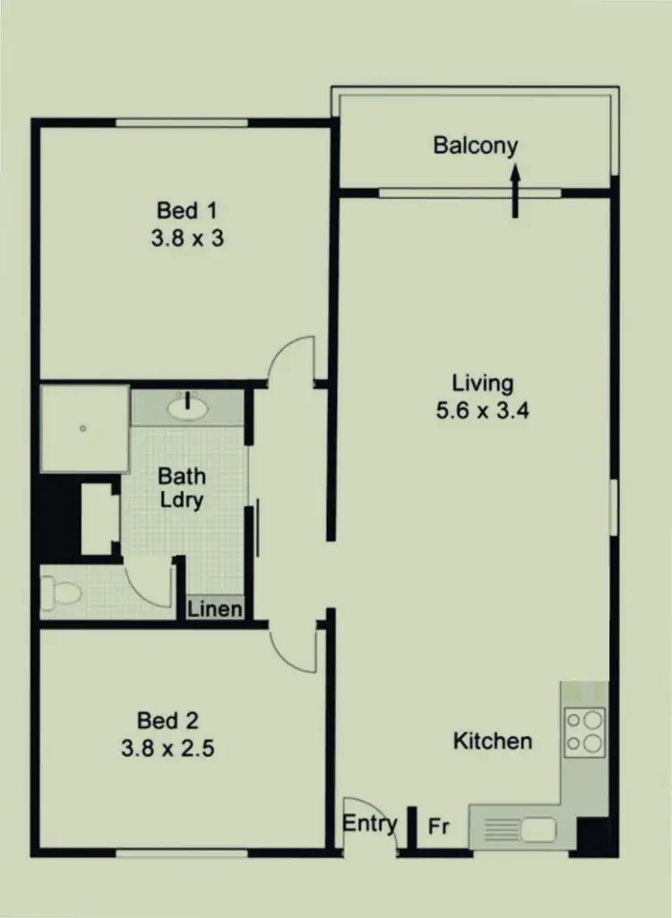 Floorplan of Homely unit listing, UNIT 6/12 MURRAY AVENUE, Mosman Park WA 6012