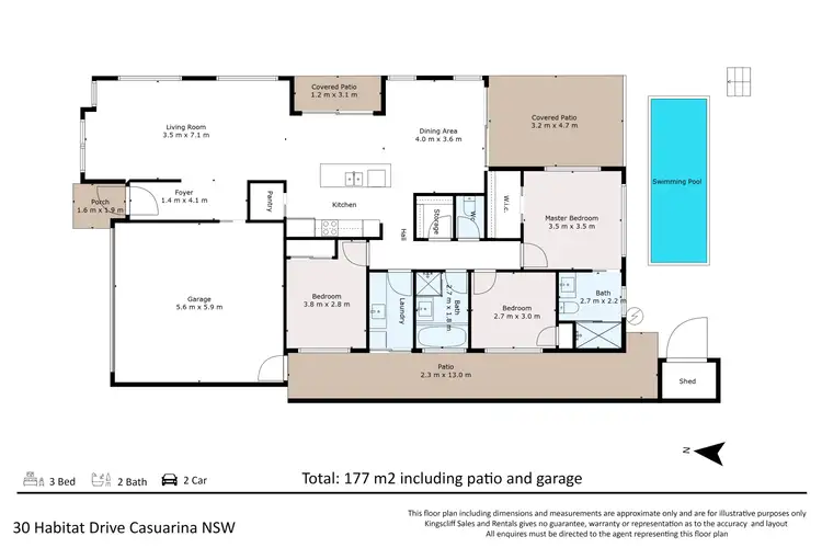 Floorplan of Homely house listing, 30 HABITAT DRIVE, Casuarina NSW 2487