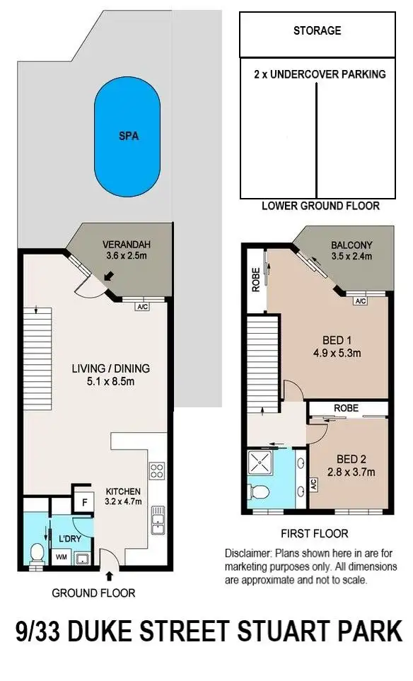 Floorplan of Homely townhouse listing, UNIT 9/33 DUKE STREET, Stuart Park NT 820
