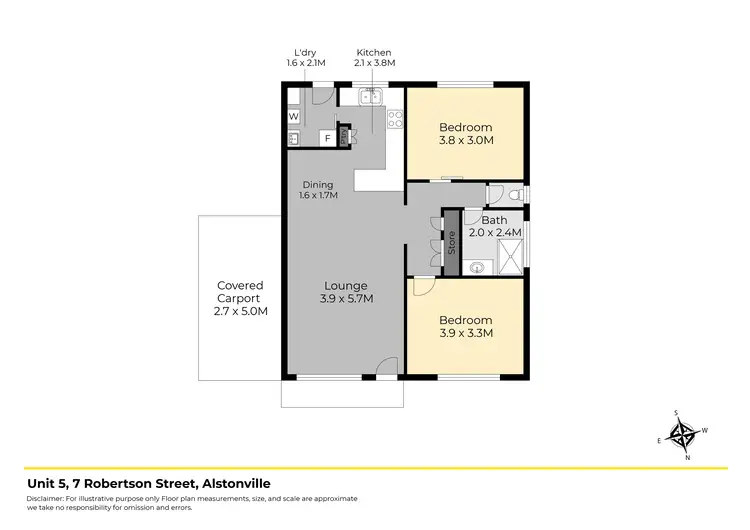 Floorplan of Homely unit listing, UNIT 5/7 ROBERTSON STREET, Alstonville NSW 2477