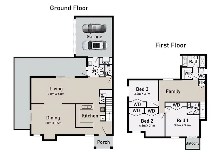 Floorplan of Homely house listing, 49C BURRORA WAY, Craigieburn VIC 3064