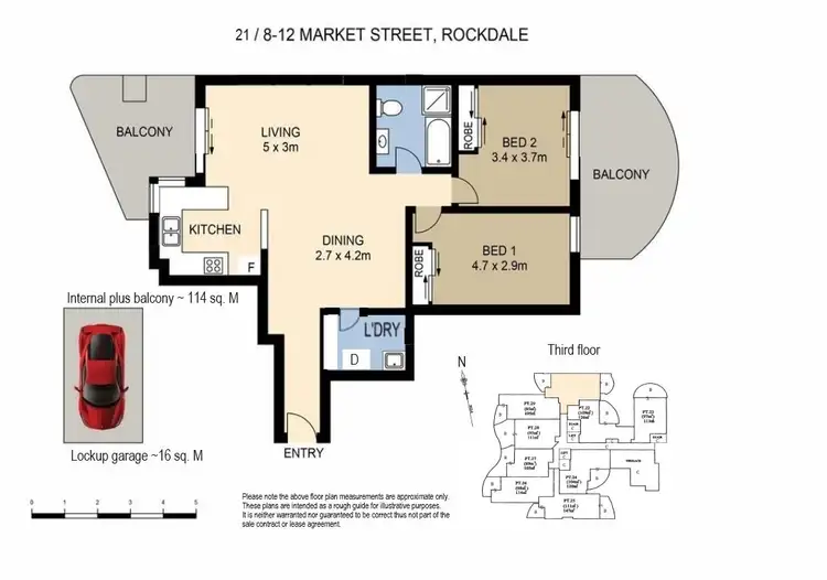 Floorplan of Homely unit listing, UNIT 21/8-12 MARKET STREET, Rockdale NSW 2216