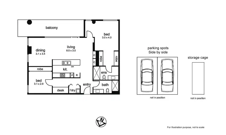 Floorplan of Homely apartment listing, UNIT 2007/8 MARMION PLACE, Docklands VIC 3008
