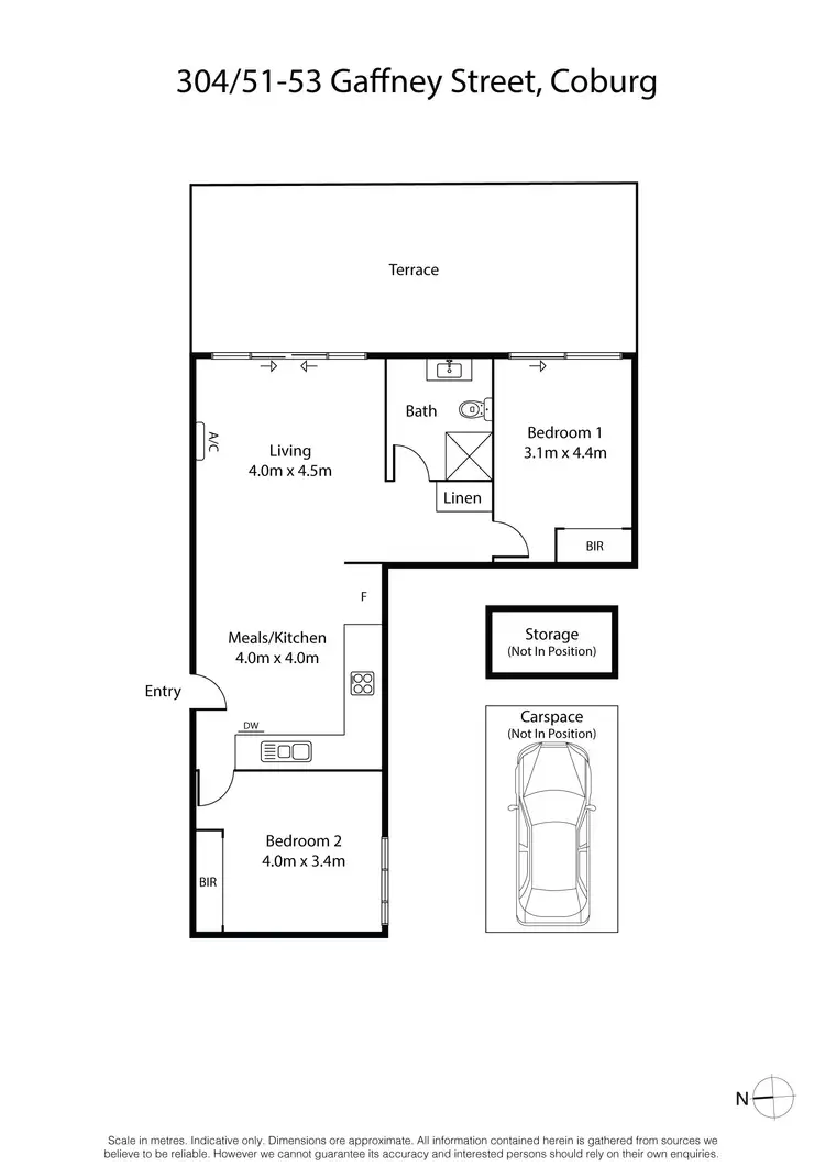 Floorplan of Homely apartment listing, UNIT 304/53 GAFFNEY STREET, Coburg VIC 3058