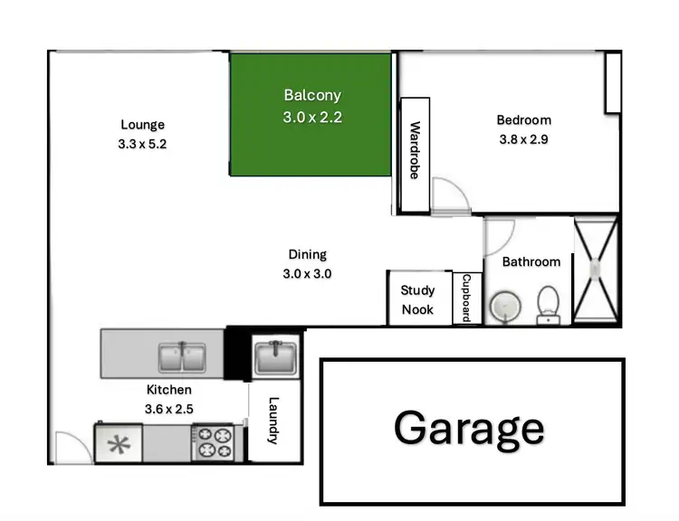 Floorplan of Homely apartment listing, UNIT 801/2 COMO CRESCENT, Southport QLD 4215