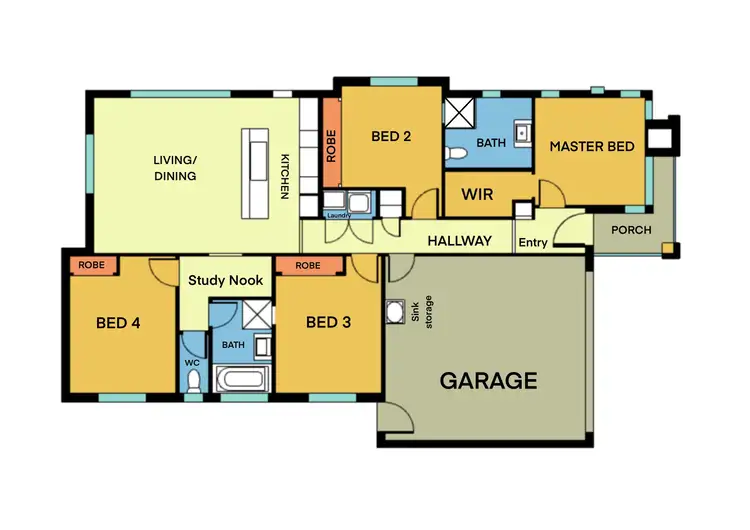 Floorplan of Homely house listing, 2 KINDEE WAY, Truganina VIC 3029