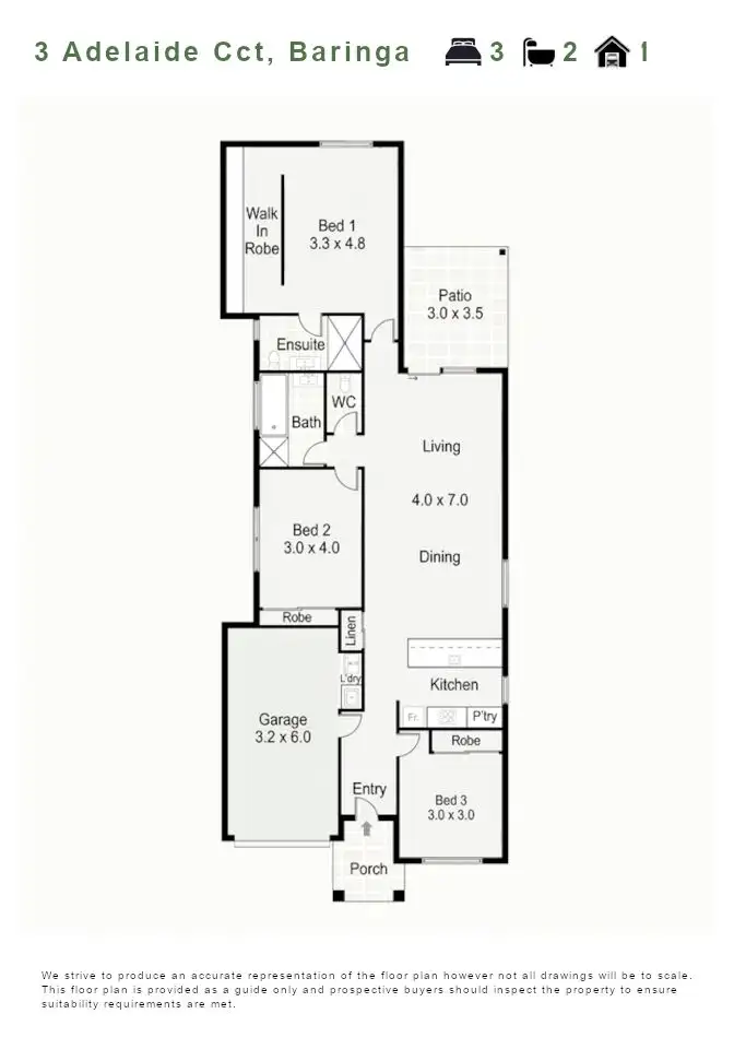 Floorplan of Homely house listing, 3 Adelaide Circuit, Baringa QLD 4551
