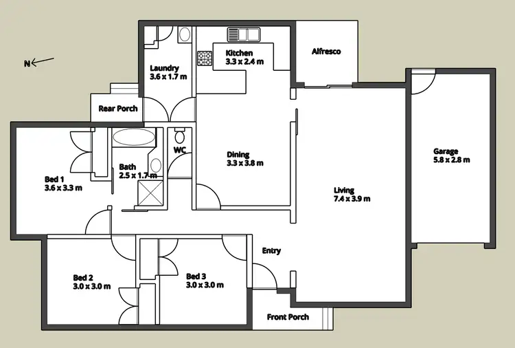 Floorplan of Homely unit listing, UNIT 1/5 LUCIA STREET, Blackburn South VIC 3130