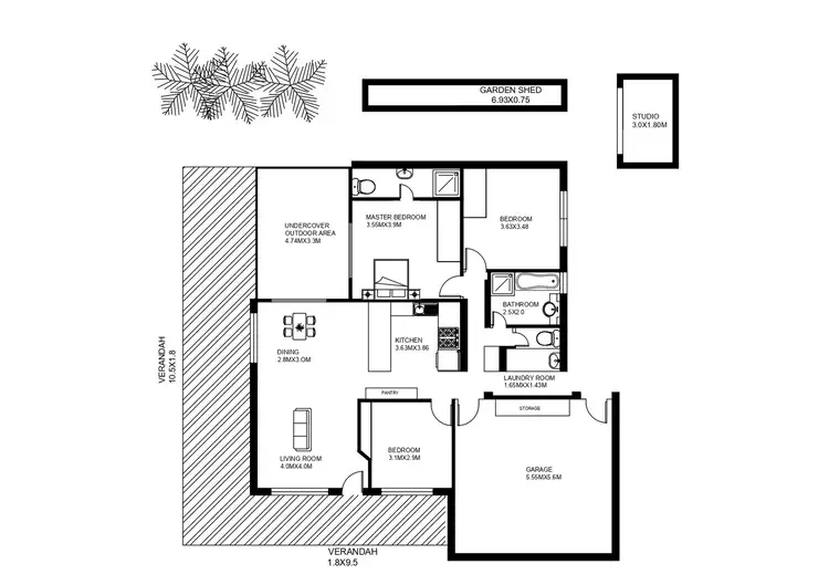 Floorplan of Homely house listing, UNIT 2/50 CLARKS ROAD, Loganholme QLD 4129