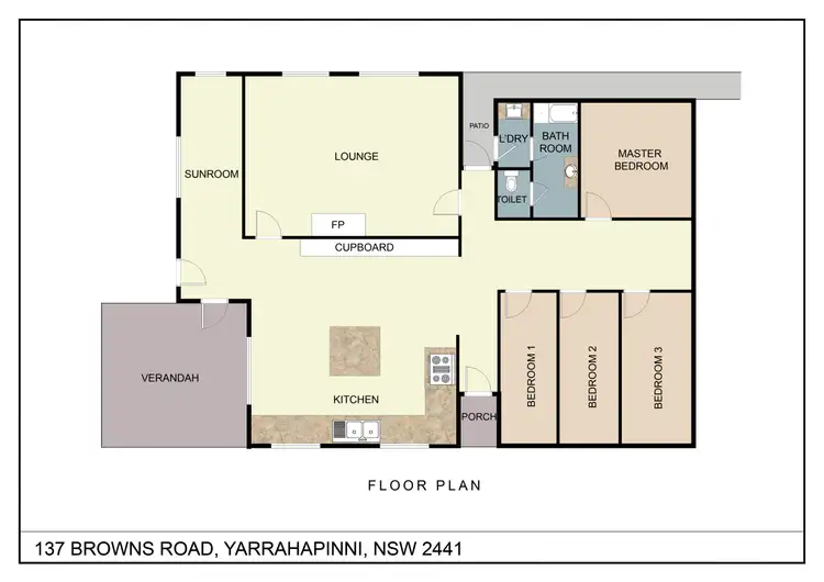 Floorplan of Homely rural property listing, 137 BROWNS ROAD, Yarrahapinni NSW 2441