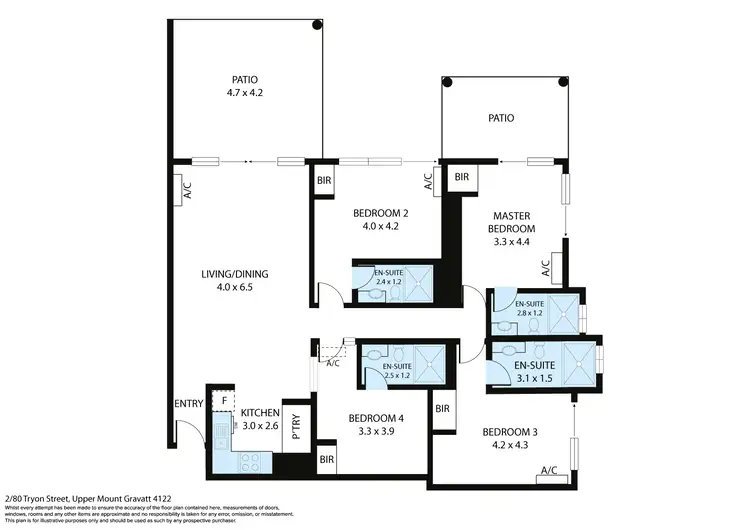 Floorplan of Homely apartment listing, UNIT 3/80 TRYON STREET, Upper Mount Gravatt QLD 4122