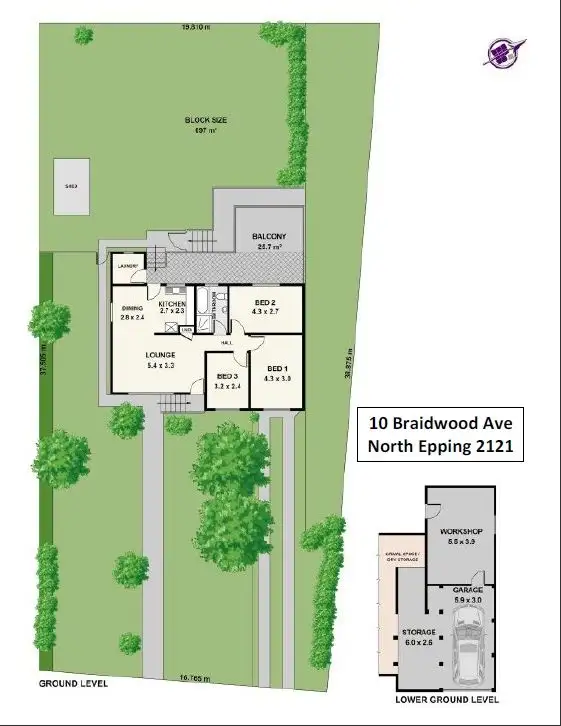 Floorplan of Homely house listing, 10 BRAIDWOOD AVENUE, North Epping NSW 2121