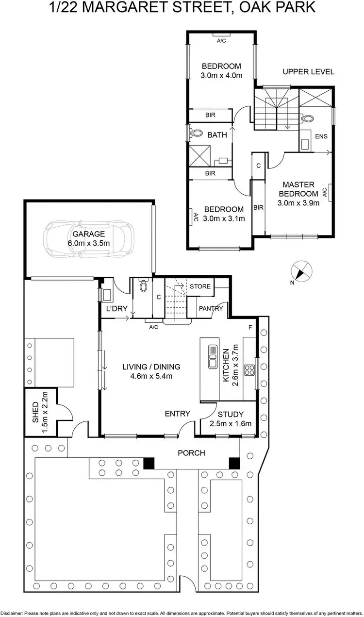 Floorplan of Homely townhouse listing, UNIT 1/22 MARGARET STREET, Oak Park VIC 3046