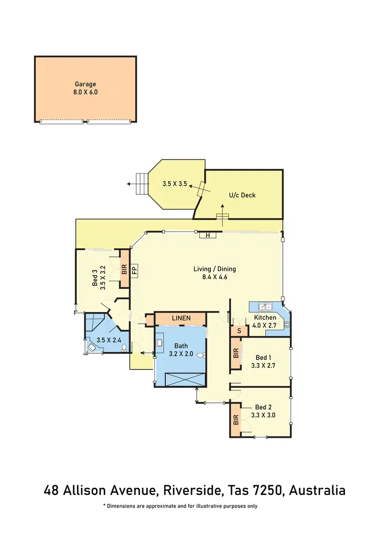 Floorplan of Homely house listing, 48 ALLISON AVENUE, Riverside TAS 7250