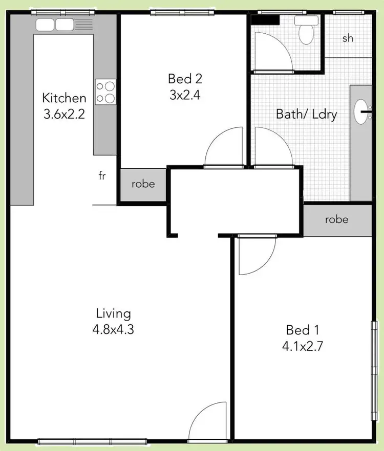 Floorplan of Homely unit listing, 8/4 Murray Avenue, Mosman Park WA 6012