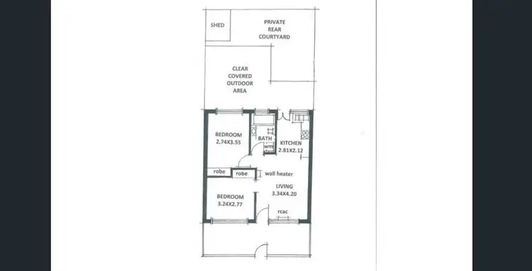 Floorplan of Homely unit listing, UNIT 2/47 SCARBOROUGH STREET, Somerton Park SA 5044