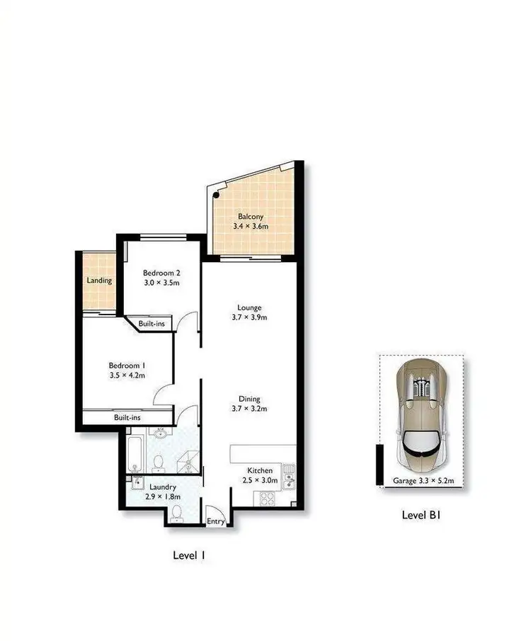 Floorplan of Homely apartment listing, UNIT 18/29 KILDARE ROAD, Blacktown NSW 2148