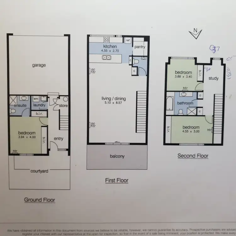 Floorplan of Homely townhouse listing, UNIT 18/20 HEWITT AVENUE, Footscray VIC 3011