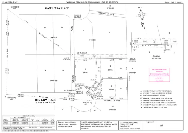 Floorplan of Homely land listing, 13 Red Gum Place, Goulburn NSW 2580