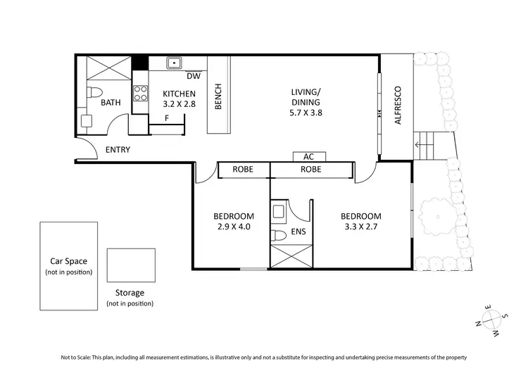 Floorplan of Homely apartment listing, UNIT 5/8 OLIVE YORK WAY, Brunswick West VIC 3055