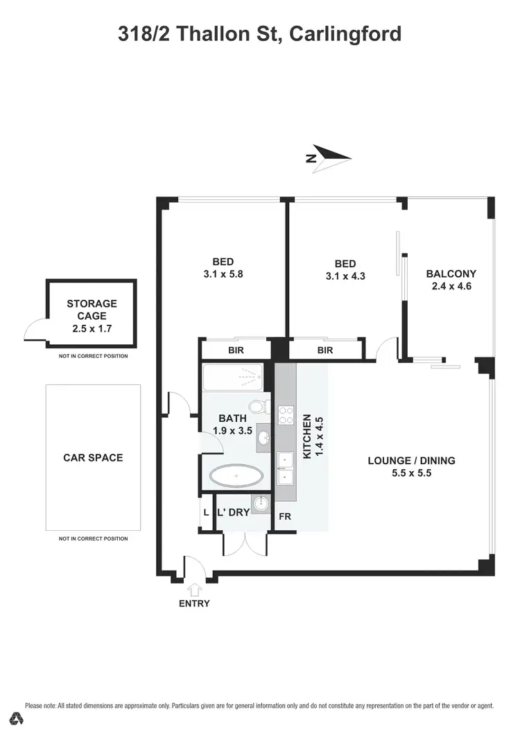 Floorplan of Homely unit listing, UNIT 318/2 THALLON STREET, Carlingford NSW 2118