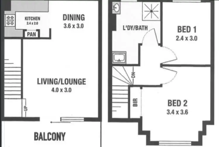 Floorplan of Homely townhouse listing, UNIT 74/309 HARBORNE STREET, Glendalough WA 6016