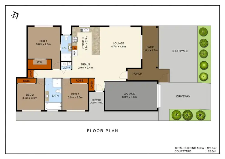 Floorplan of Homely villa listing, UNIT 1/28 KING STREET, Umina Beach NSW 2257