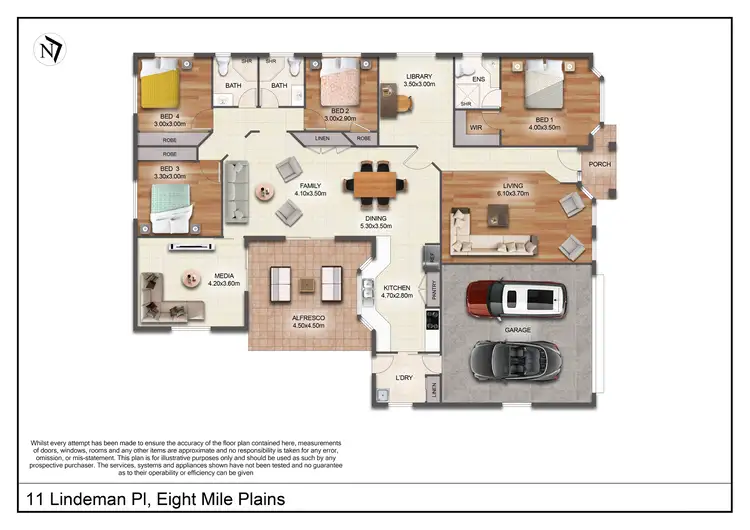 Floorplan of Homely house listing, 11 LINDEMAN PLACE, Eight Mile Plains QLD 4113