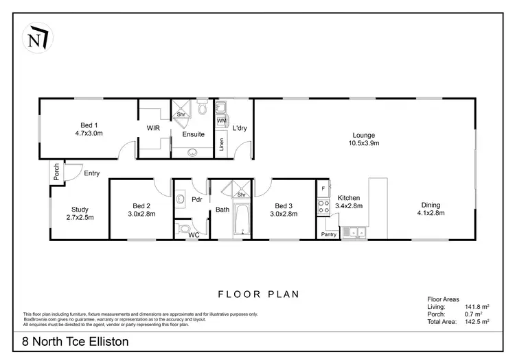 Floorplan of Homely house listing, 8 NORTH TERRACE, Elliston SA 5670