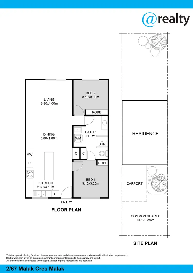 Floorplan of Homely unit listing, UNIT 2/67 MALAK CRESCENT, Malak NT 812