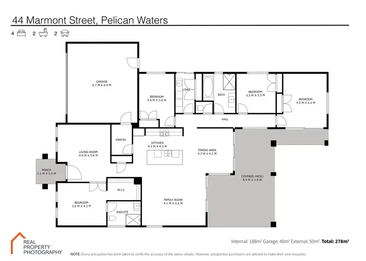 Floorplan of Homely house listing, 44 MARMONT STREET, Pelican Waters QLD 4551