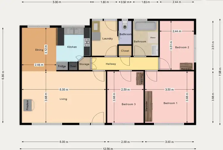 Floorplan of Homely house listing, 61 TALBOT AVENUE, Como WA 6152