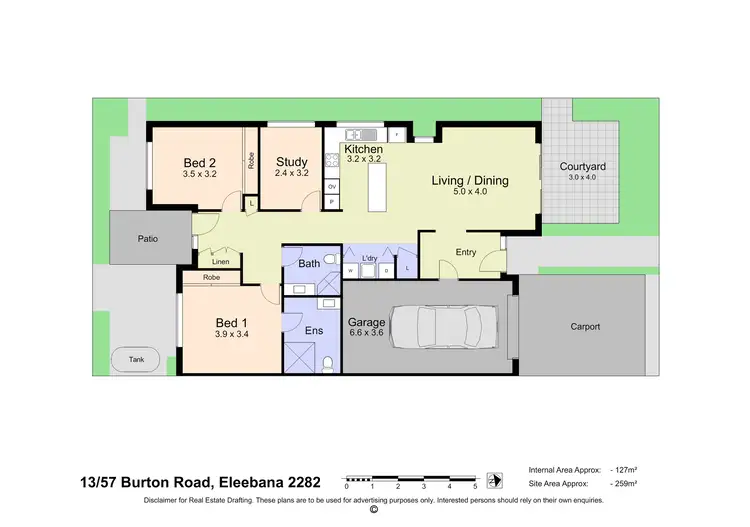 Floorplan of Homely villa listing, UNIT 13/57 BURTON ROAD, Eleebana NSW 2282