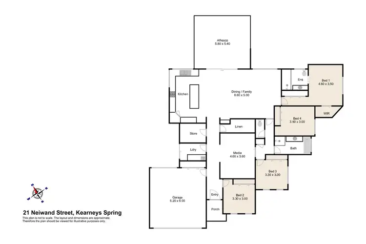 Floorplan of Homely house listing, 21 NEIWAND STREET, Kearneys Spring QLD 4350