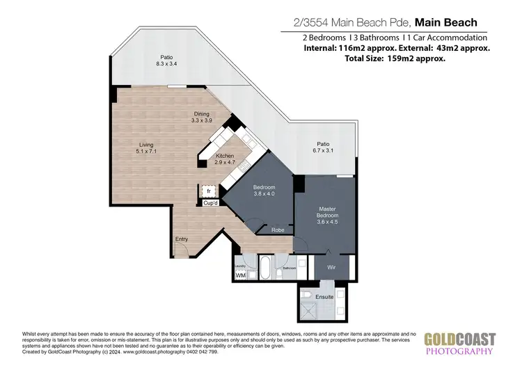 Floorplan of Homely unit listing, 3554 MAIN BEACH PARADE, Main Beach QLD 4217