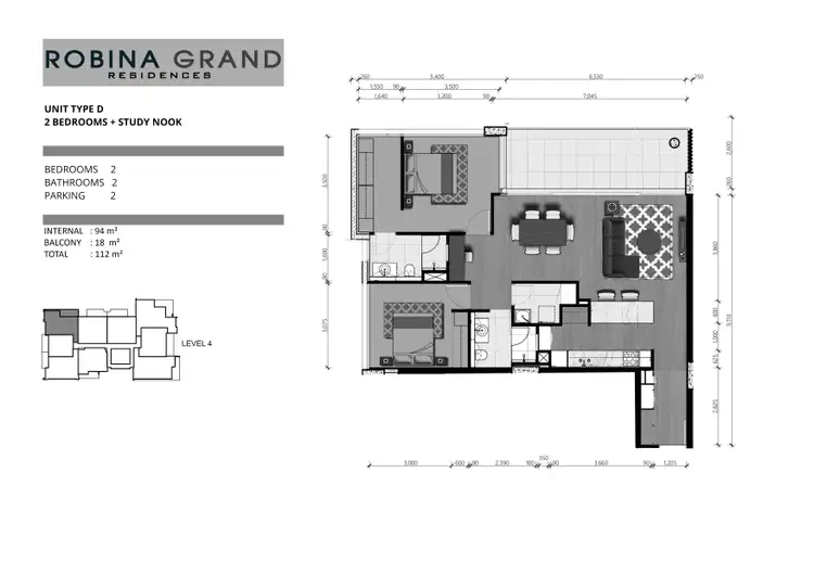 Floorplan of Homely apartment listing, 407/1 Waterfront Place, Robina QLD 4226