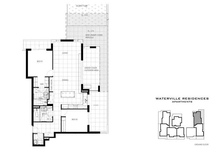 Floorplan of Homely unit listing, UNIT 101/37 Sickle Avenue, Hope Island QLD 4212
