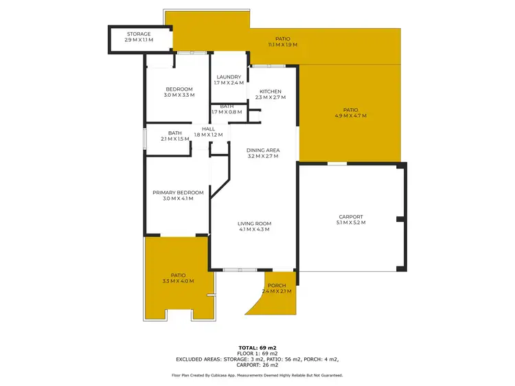 Floorplan of Homely villa listing, UNIT 1/46 AXFORD STREET, Como WA 6152