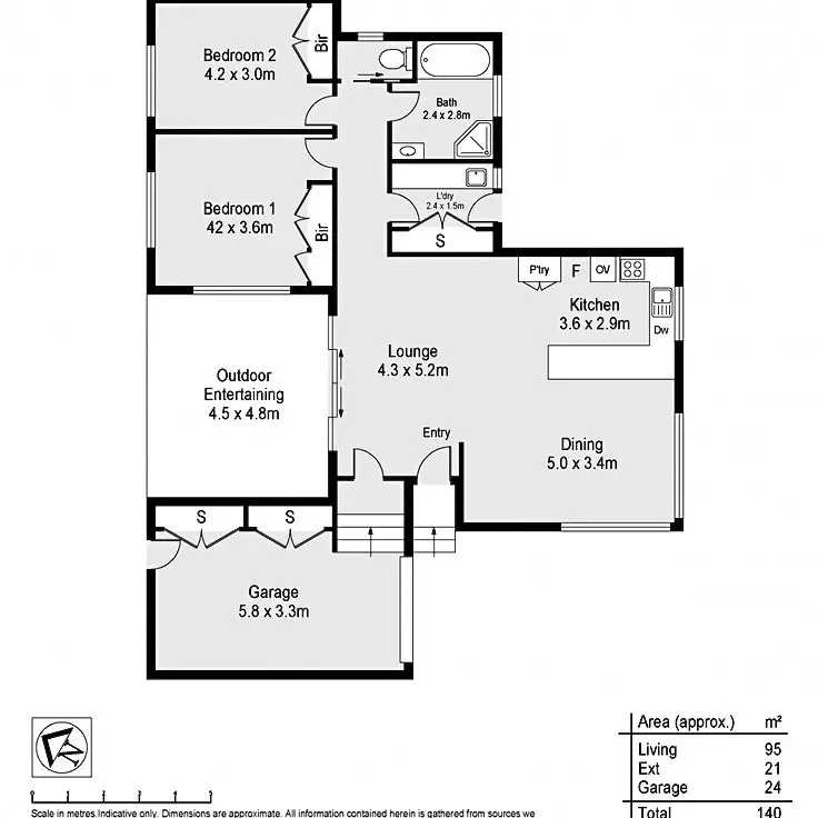 Floorplan of Homely townhouse listing, UNIT 4/5 MERRINGTON LANE, Kings Meadows TAS 7249
