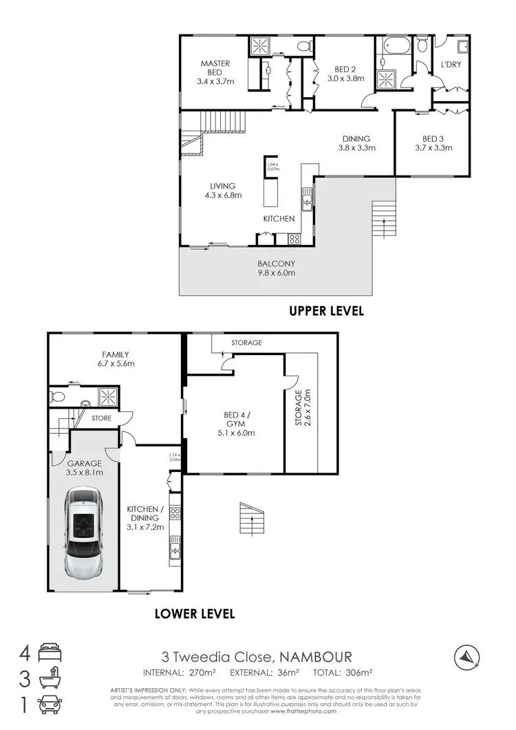 Floorplan of Homely house listing, 3 Tweedia Close, Nambour QLD 4560