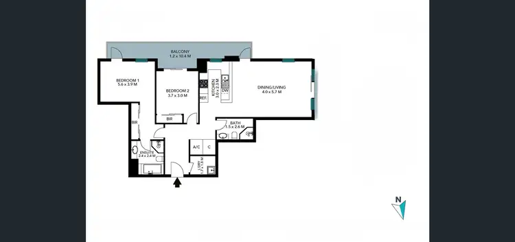 Floorplan of Homely unit listing, UNIT 94/4-10 POUND ROAD, Hornsby NSW 2077