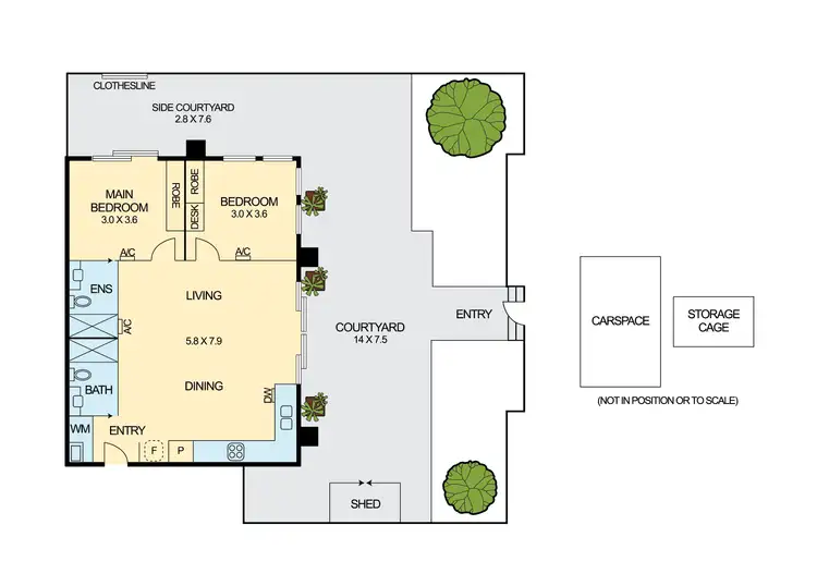 Floorplan of Homely apartment listing, FLAT 5/181 Neerim Road, Carnegie VIC 3163